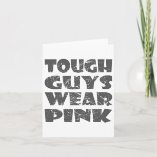 Carte Retro Vintage Tough Les Garçons Portent Rose - Can