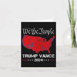 Carte Retro Vintage Trump Vance 2024 Nous Le Peuple Élec