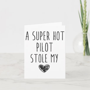 Carte Rétro Vintage Un Pilote Super Sexy M'a Volé Mon Cœ