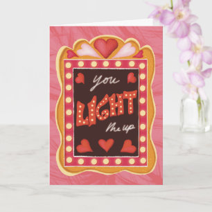 Carte Retro vintage Valentine's Day Card Théâtre Lover