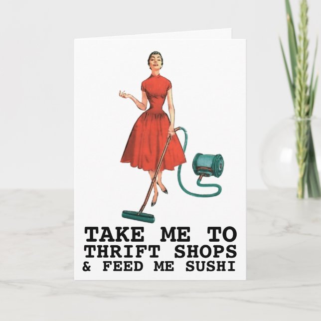 Carte RETRO WIFI THRIFT SHOPS & SUSHI FUNNY Cards (Devant)