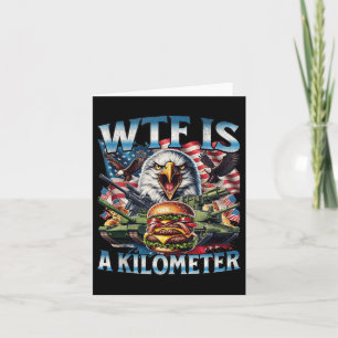 Carte Retro Wtf Est Un Kilomètre Drôle Patriotique Améri
