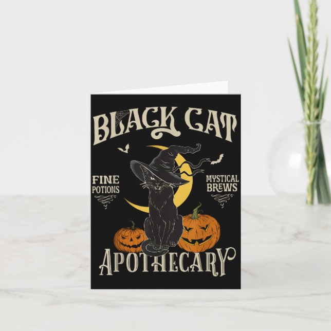 Carte Retro Y Halloween Costume Black Cat M Athecary  (Devant)
