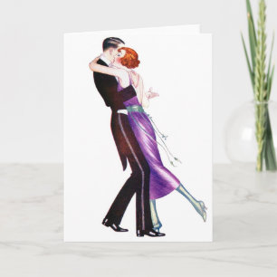 Carte Rétros danseurs vintages de Deco de femmes de