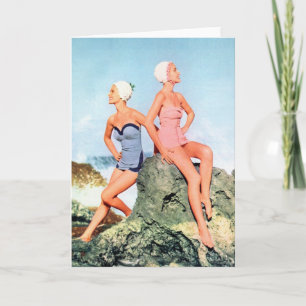 Carte Rétros maillots de bain vintages de femmes et
