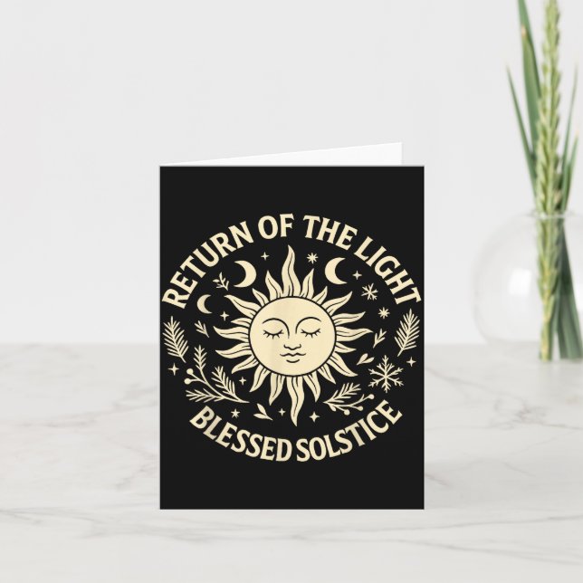Carte Return Of The Light Blessed Solstice Celestial Sun (Devant)