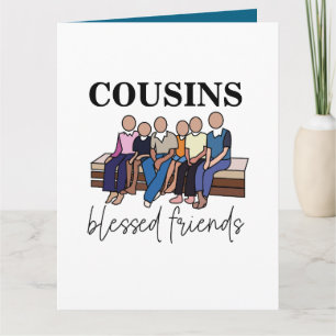 Carte Réunion de cousins, amis bénis et famille