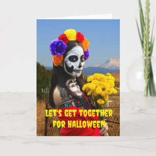 Carte Réunissons-nous pour Halloween.