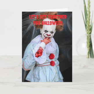 Carte Réunissons-nous pour Halloween.