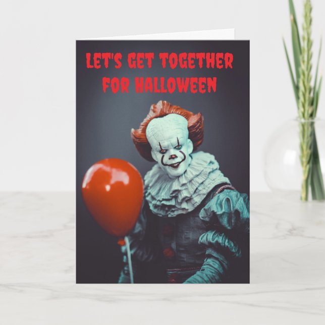 Carte Réunissons-nous pour Halloween. (Devant)