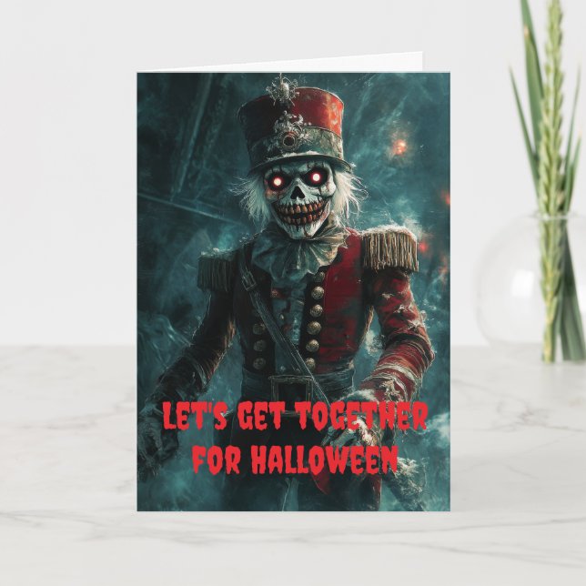 Carte Réunissons-nous pour Halloween. (Devant)