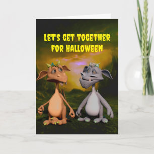 Carte Réunissons-nous pour Halloween.