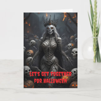 Carte Réunissons-nous pour Halloween.