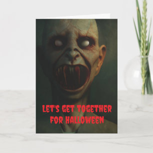 Carte Réunissons-nous pour Halloween.