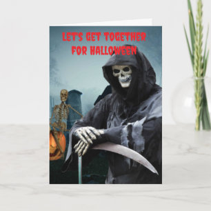 Carte Réunissons-nous pour Halloween.