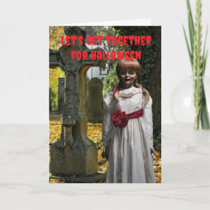 Carte Réunissons-nous pour Halloween.