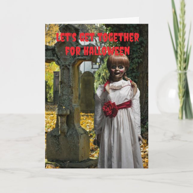 Carte Réunissons-nous pour Halloween. (Devant)