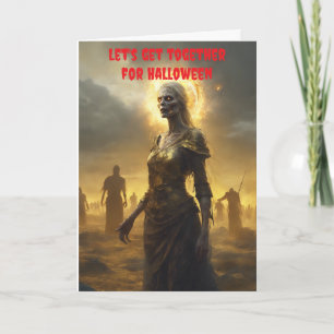 Carte Réunissons-nous pour Halloween.
