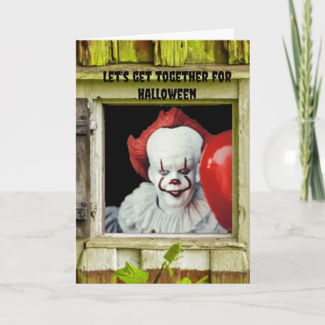 Carte Réunissons-nous pour Halloween. (Devant)