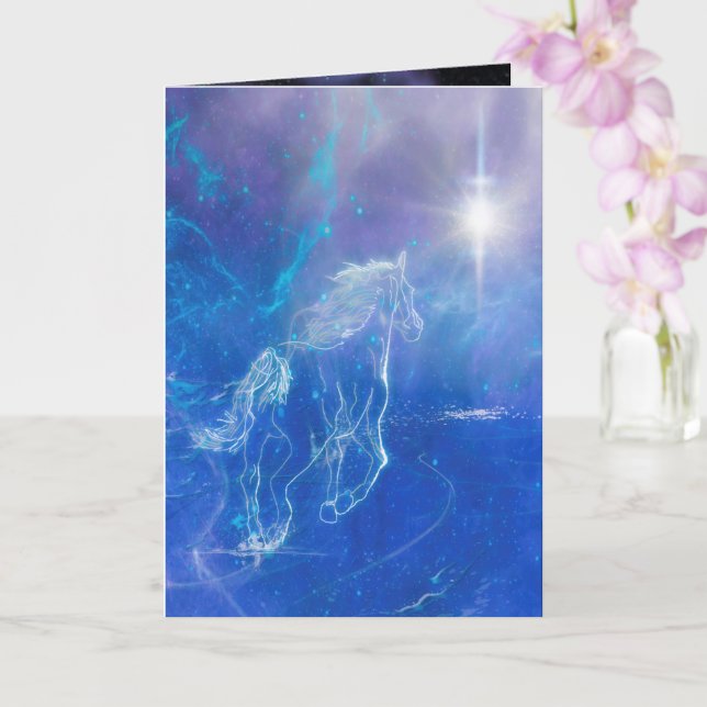 CARTE RÊVE CHEVAL "RENTREZ CHEZ VOUS" (Orchidée)