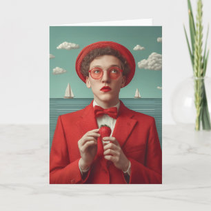 Carte Rêve de fraises en rouge