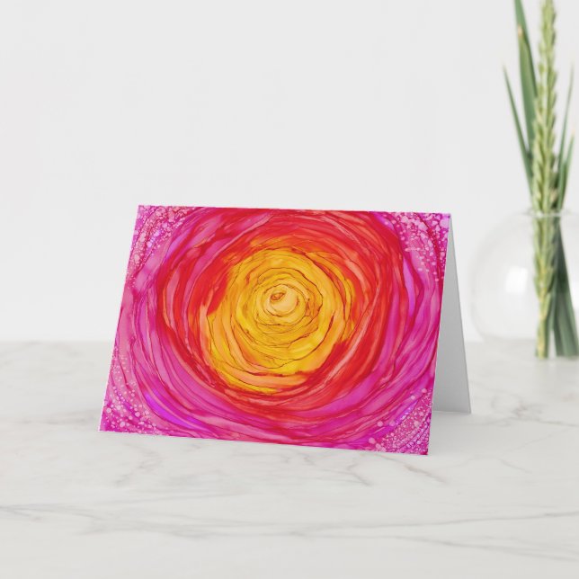 Carte "Rêve fuchsia" - toute la salutation d'occasion (Devant)