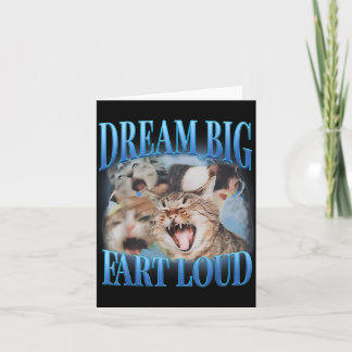 Carte Rêve Grand Fart Fort Écœurant Drôle Chat Maudit Me