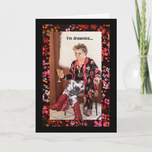 Carte Rêve humoristique d'un Noël blanc