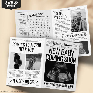 Carte Reveal sur la grossesse dans le journal de Faire-p