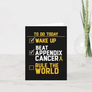 Carte Réveillez-vous Beat Appendice Cancer Règle du mond