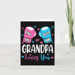 Carte Révéler Le Genre Rose Ou Bleu Grand-Père Vous Aime