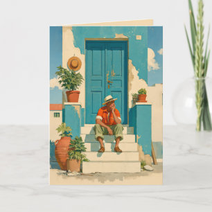 Carte Rêverie de la porte bleue méditerranéenne