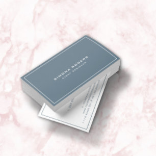 Carte réversible bleue et blanche