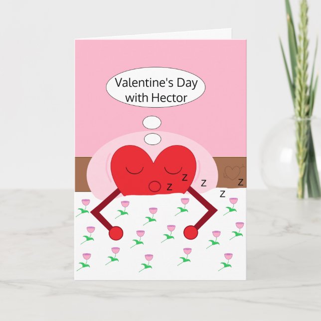 Carte Rêves de coeur avec fleurs Saint-Valentin (Devant)