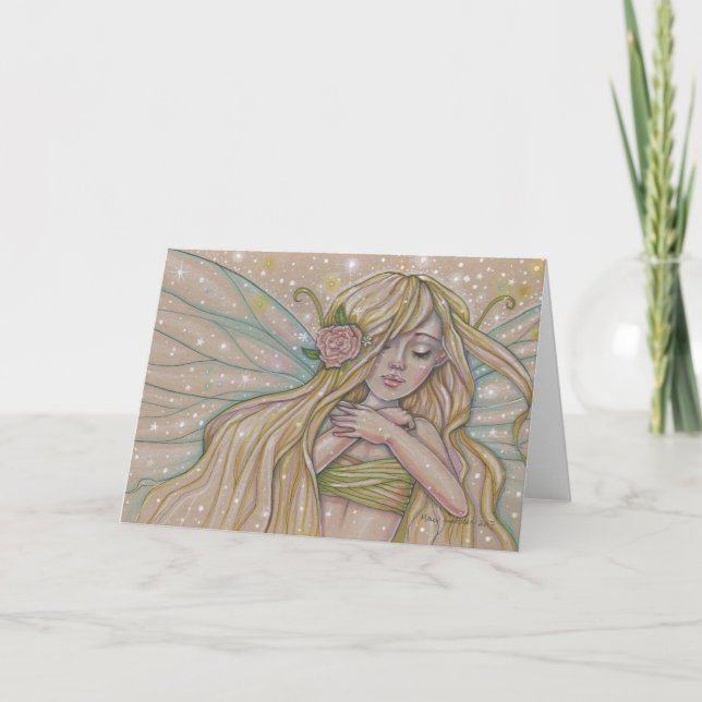 Carte Rêves de Fée Fée endormie par Molly Harrison (Devant)