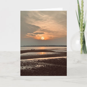 Carte Rêves du coucher du soleil Salutation blanche