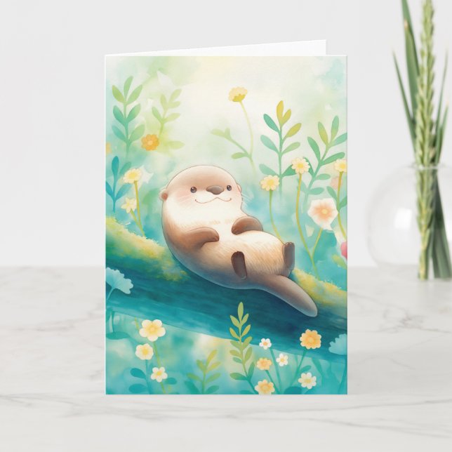 Carte Rêves floraux et Branches Otter Cosy Escape (Devant)