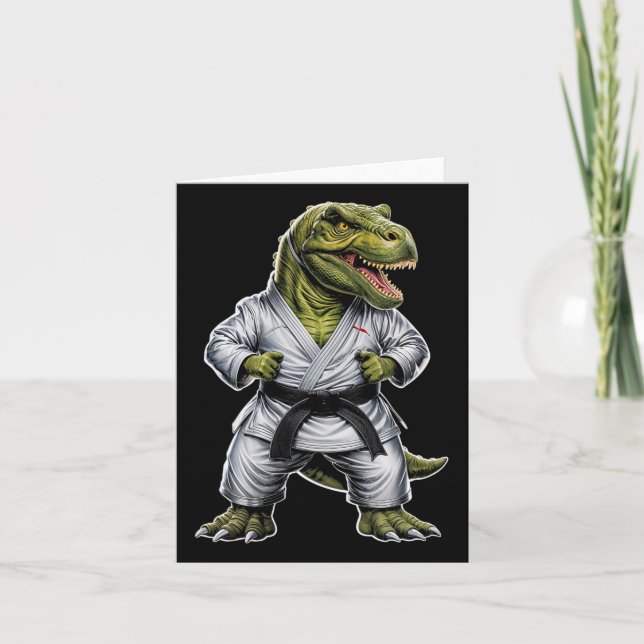 Carte Rex Martial Arts Dinosaur Karate Jiu-jitsu Ninja (Devant)