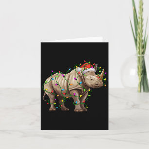 Carte Rhino Père Noël Feux de Noël Lumière Noël Fantasti