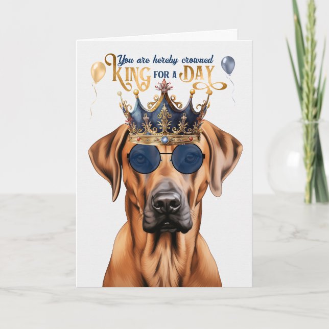 Carte Rhodesian Ridgeback Chien King pour un jour d'anni (Devant)