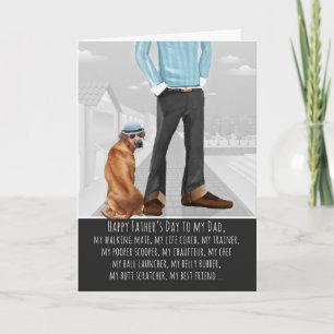 Carte Rhodesian Ridgeback de la Fête des pères des chien