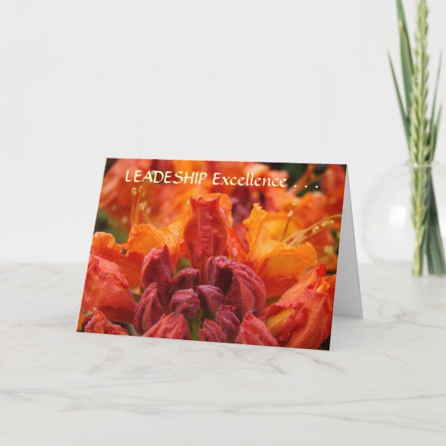 Carte Rhodie Orange LEADERSHER EXCELLENCE Card (Devant)