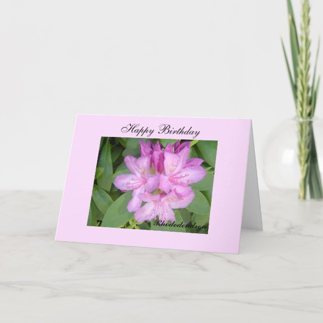 Carte Rhododendron Vœux d'anniversaire (Devant)