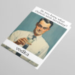 Carte Rhymes avec Anniversaire Vodka Retro Funny<br><div class="desc">Cette conception a été créée par art numérique. Elle peut être personnalisée dans la zone fournir ou customiser en choisissant le clic pour customiser une autre option et en changeant le nom, les initiales ou les mots. Vous pouvez également modifier la couleur et le style du texte ou supprimer le...</div>