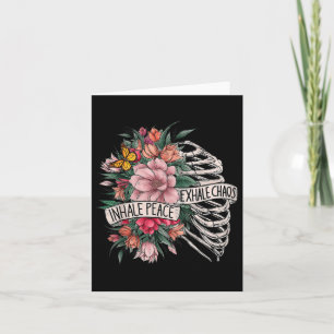 Carte Rib Cage Inhale Peace Exhale Chaos Santé mentale