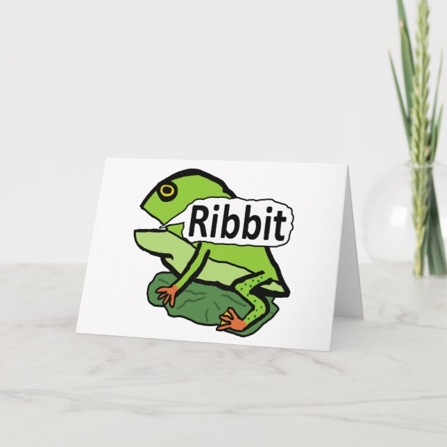 Carte Ribbit de grenouille amusant (Devant)