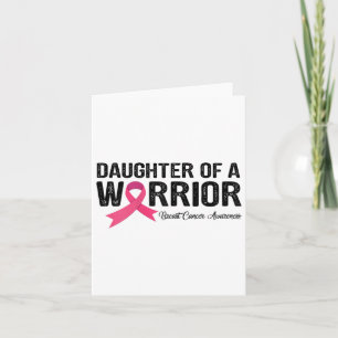 Carte Ribbon Fille D'Un Guerrier Cancer Du Sein