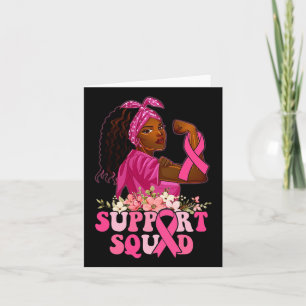 Carte Ribbon Forte Femmes Soutien Squad Cancer du Sein