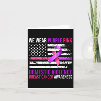 Carte Ribbon rose Violet Drapeau Cancer Du Sein Et Domes