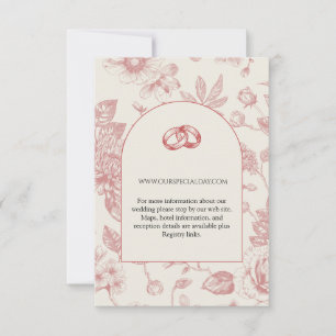 Carte Rich Rouge Floral Toile Floral